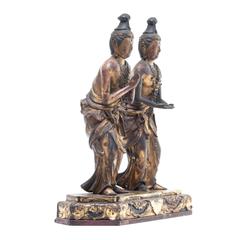Double South East Asian Gilt Buddhas