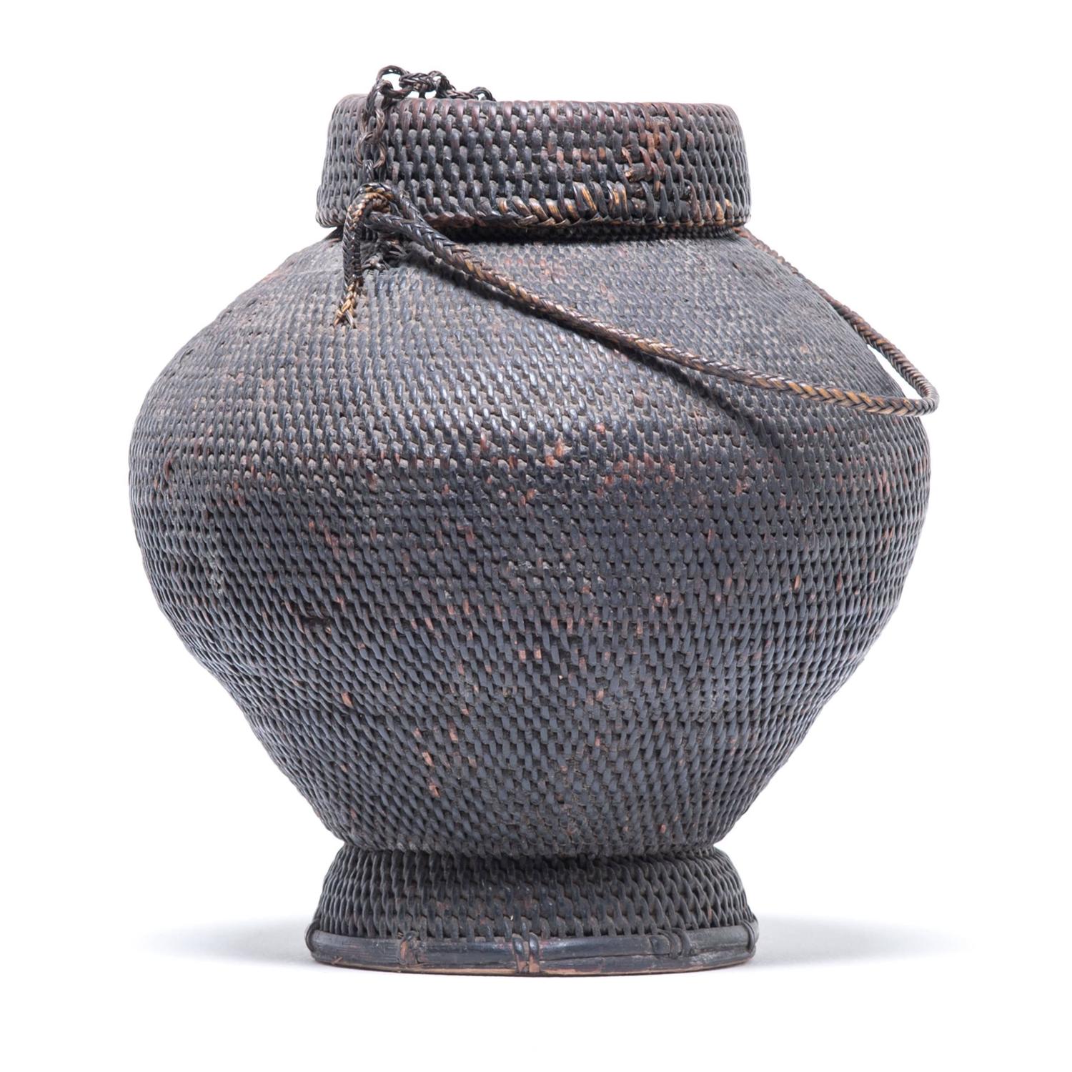 Filipino Basket with Lid and Handle at 1stdibs