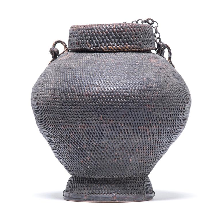 Filipino Basket with Lid and Handle at 1stdibs