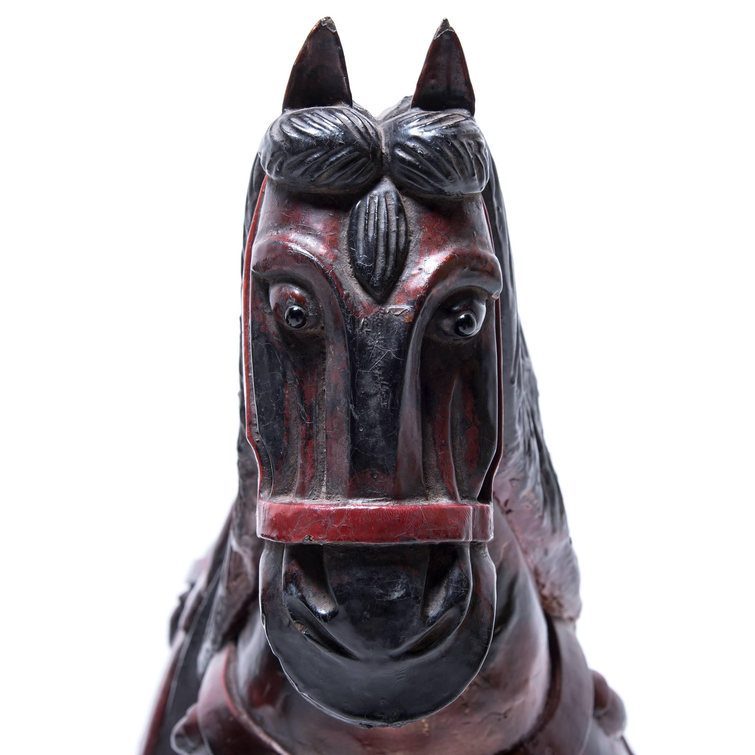 Pair of Lacquer Horses In Excellent Condition In Chicago, IL
