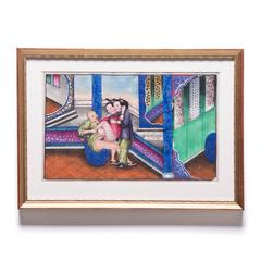 Satz von zwölf chinesischen Frühlings-Palast-Gemälden