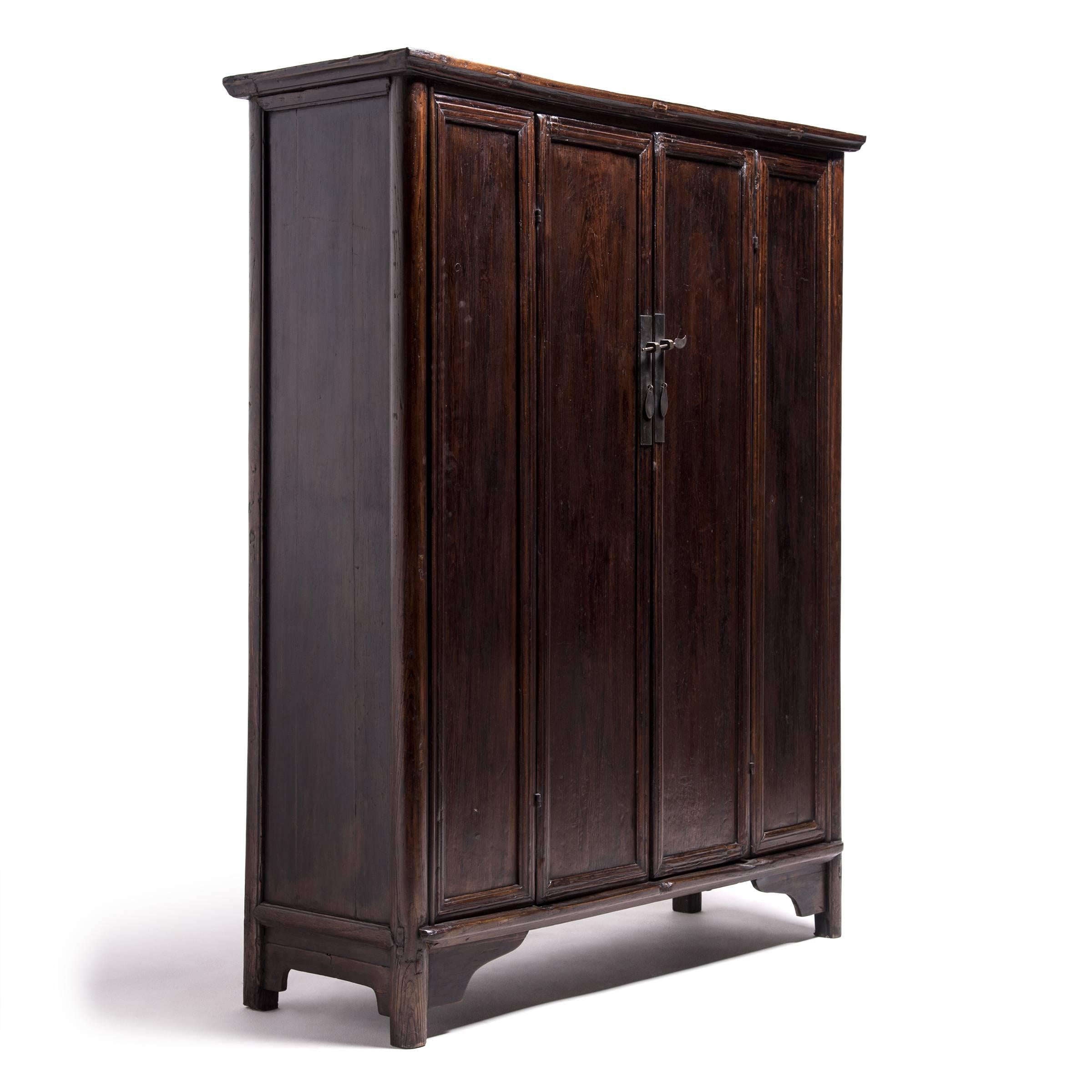 Qing Chinese Four-Panel Cabinet, c. 1850 For Sale