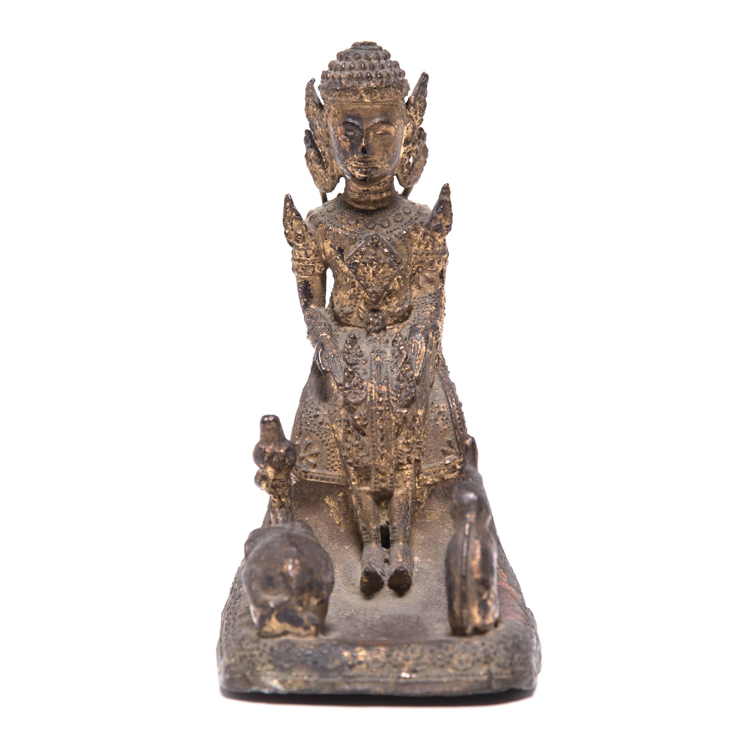 Southeast Asian Figure Gilt with Mount 2