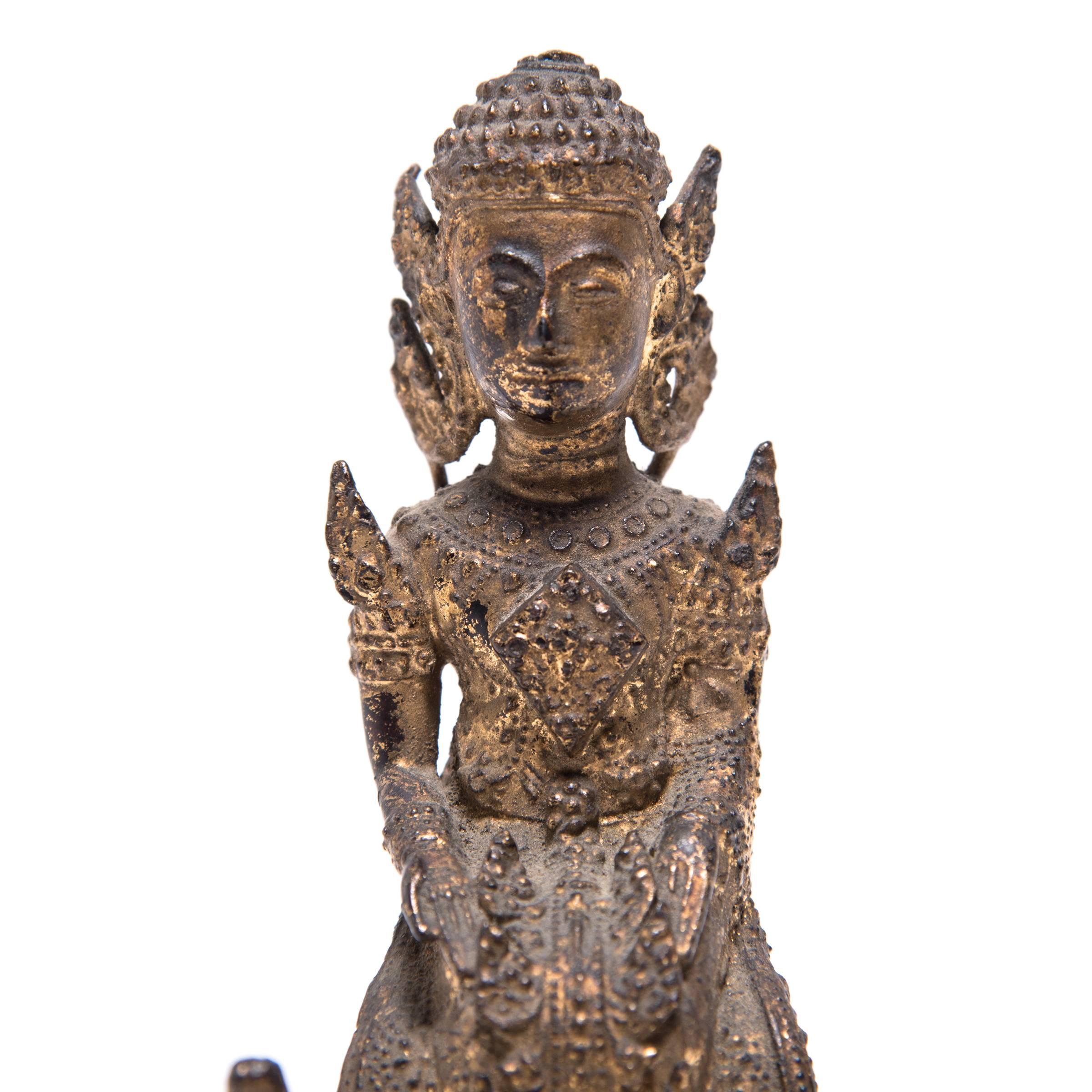 19th Century Southeast Asian Figure Gilt with Mount