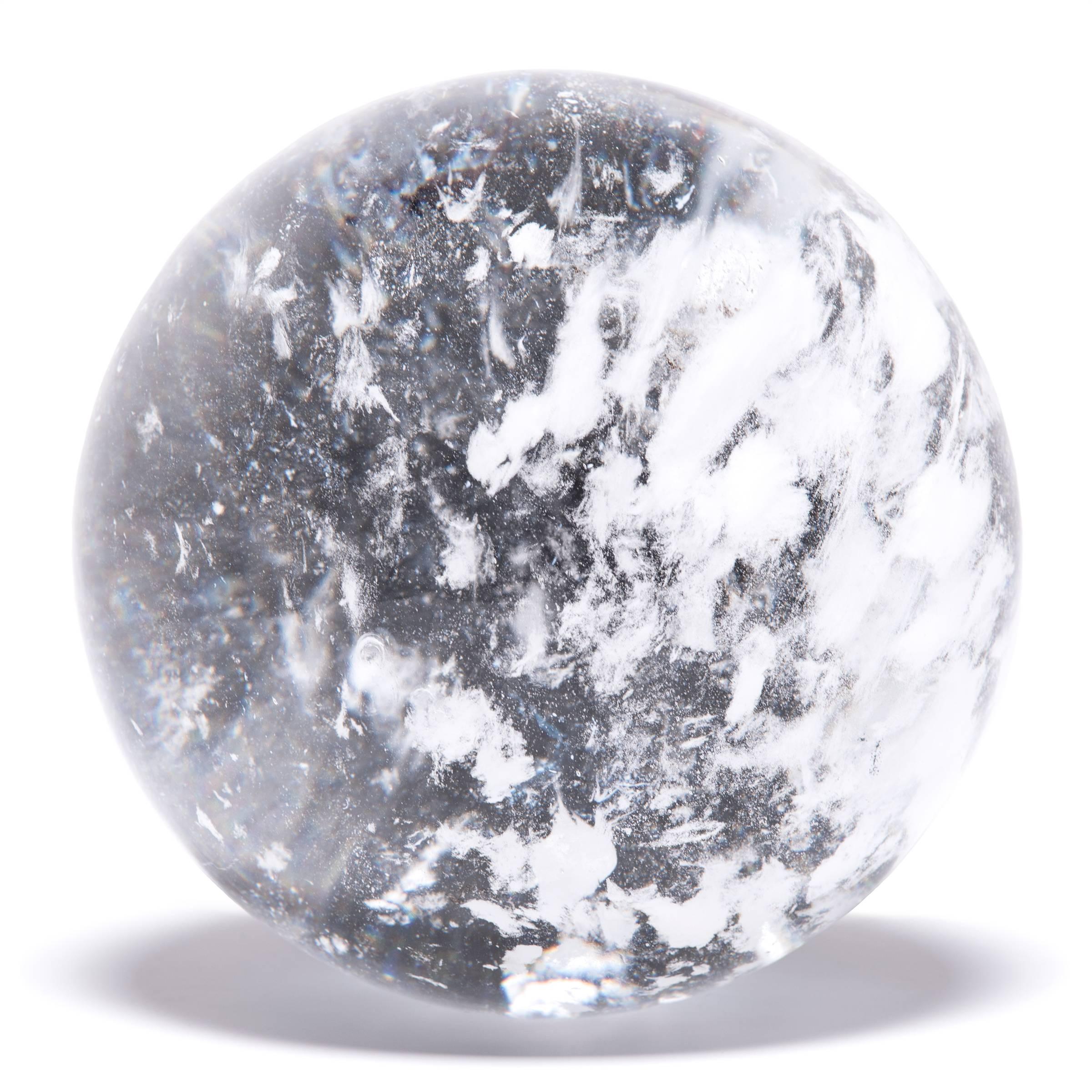 Chinese Monumental Crystal Sphere with Occlusions