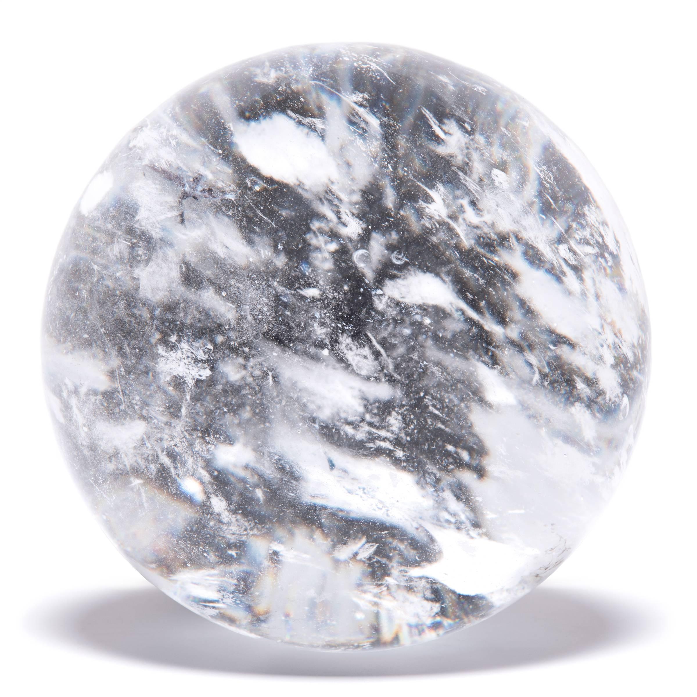 Gem lore is endless, and every culture has its own beliefs about specific stones tied to cultural history, geography, and spiritual practices. In China, some practitioners of feng shui value clear quartz, like this beautiful and substantial crystal