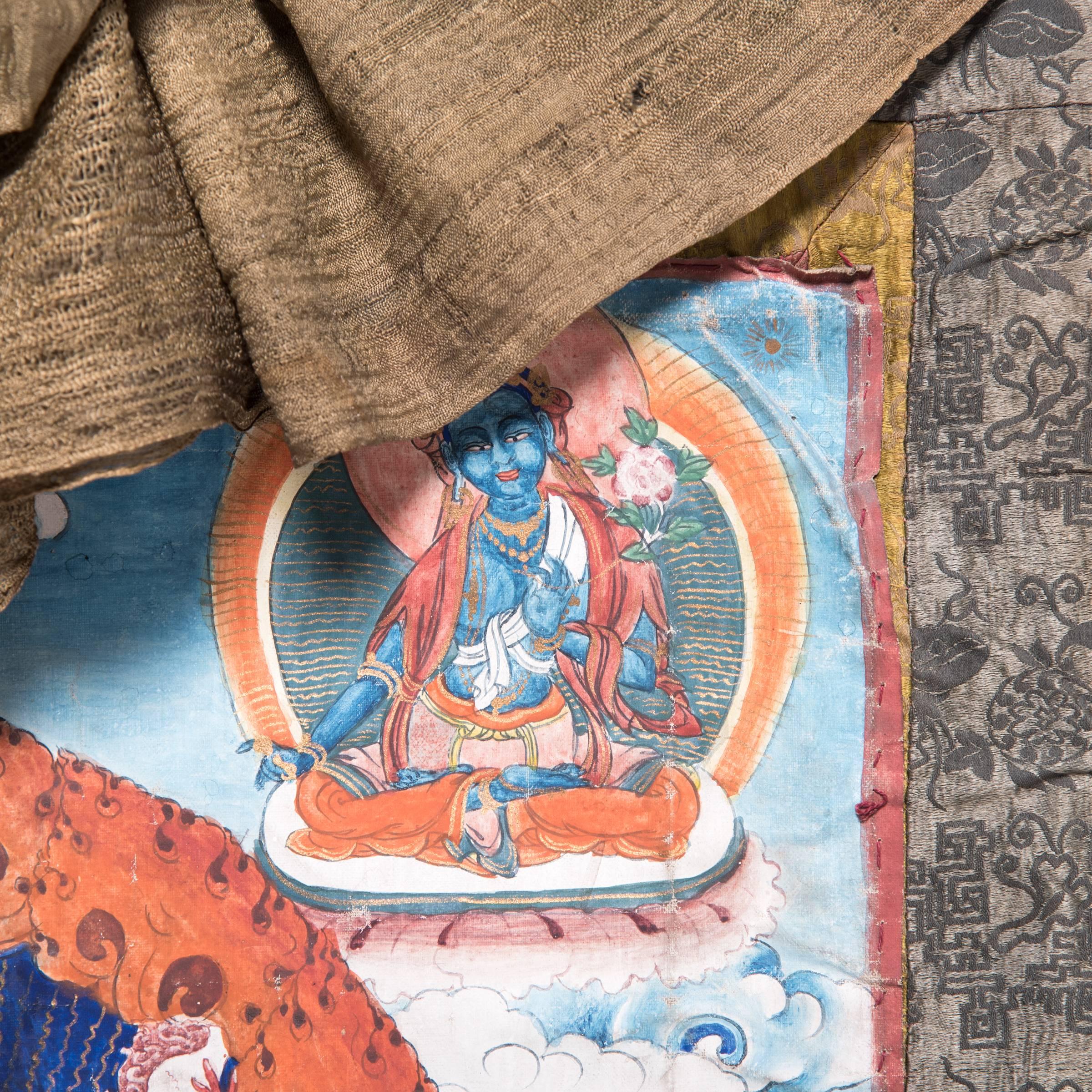 Early 20th Century Tibetan Thangka In Excellent Condition In Chicago, IL