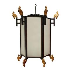 Chinese Lantern with Gilt Lotus Finials 5