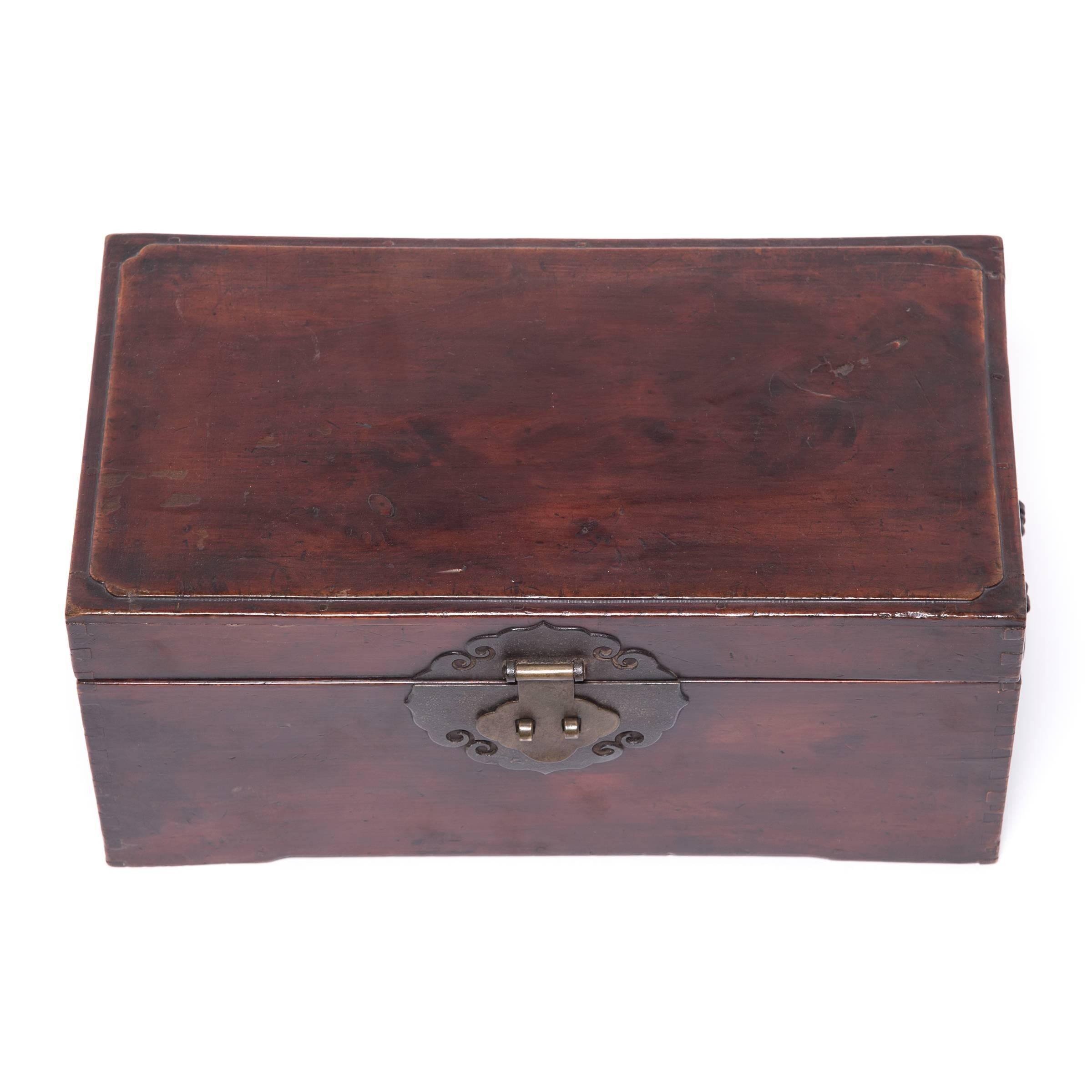 Lacquered 19th Century Chinese Lock Box