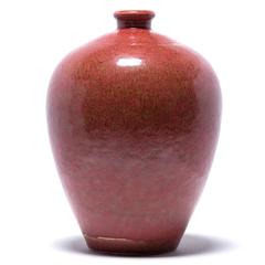 Chinese Flamed Crimson Meiping Vase