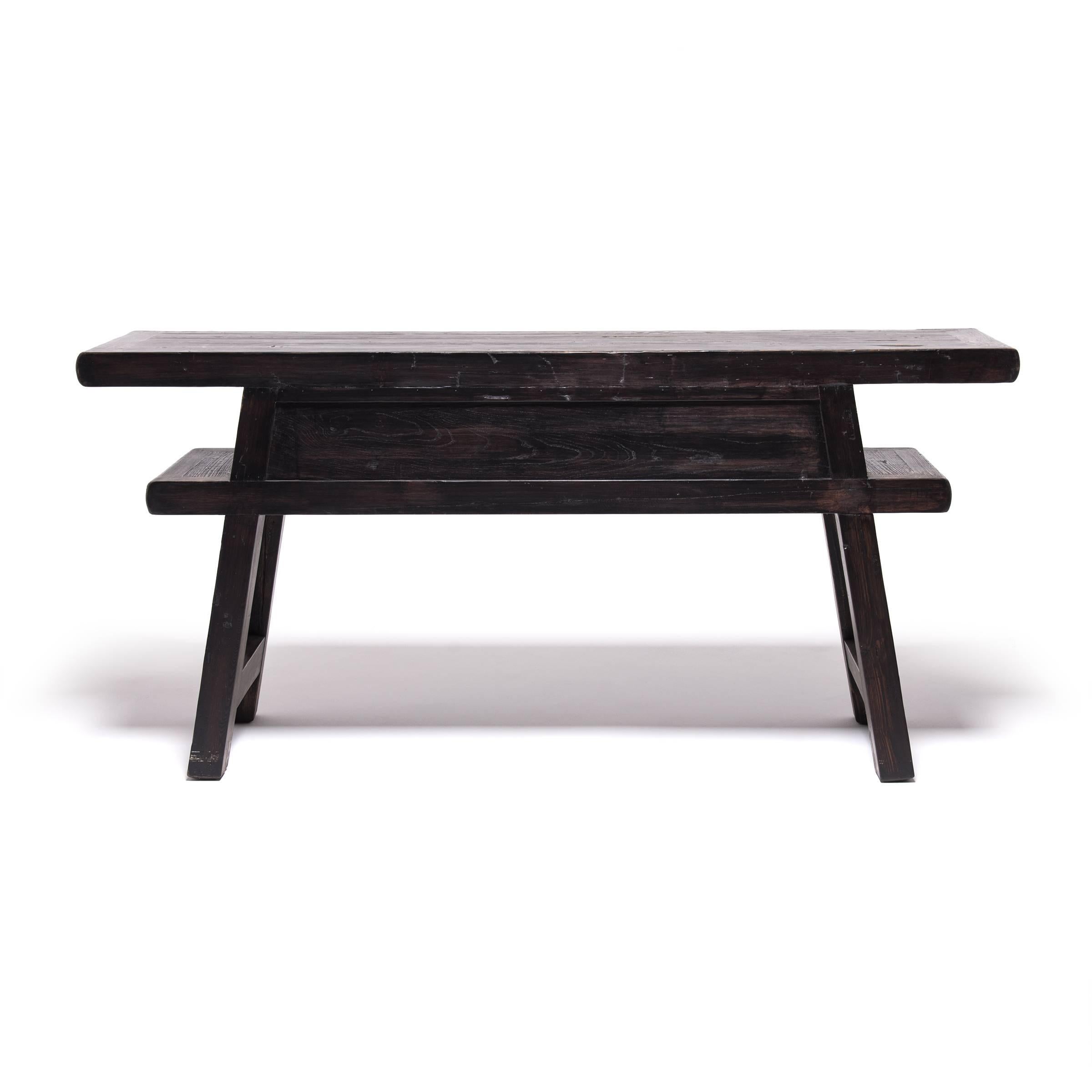 Chinese Plank Top Tapered Leg Table 3