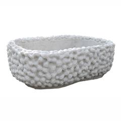 Chinese White Marble Gnarled Root Tub 3