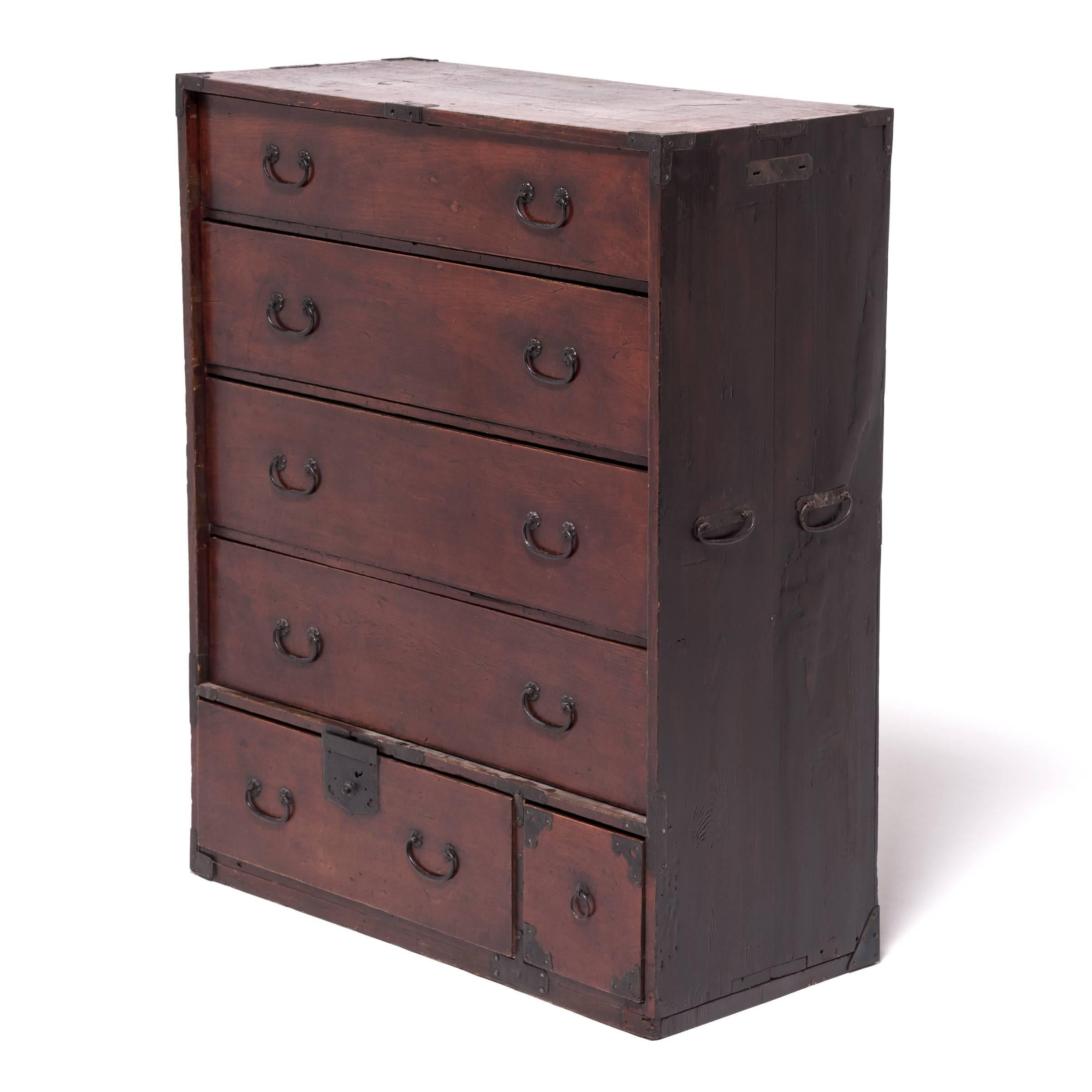 Meiji Early 20th Century Japanese Tansu Chest