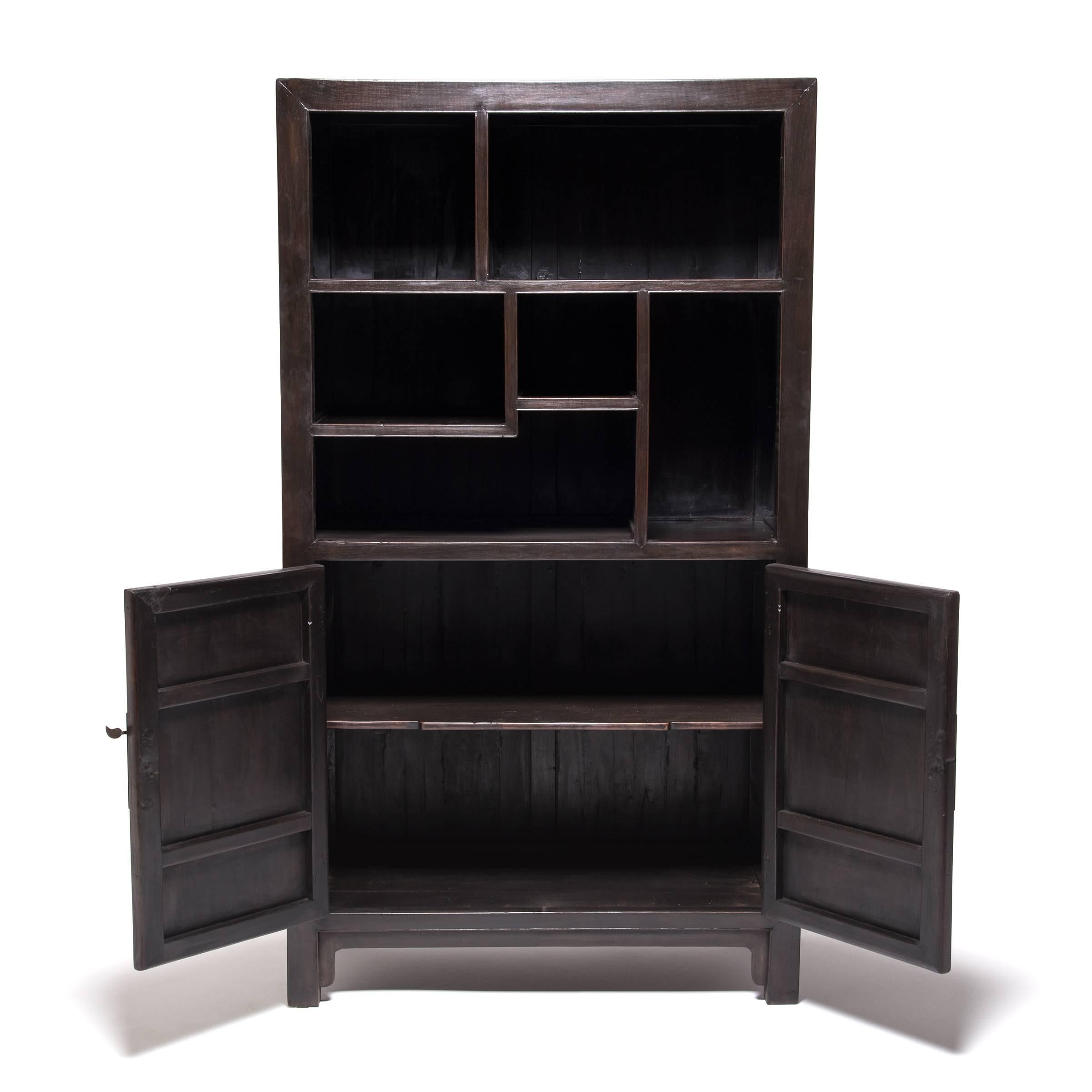 20th Century Pair of Chinese Collectors' Bookcases