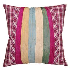 Pillow with Vintage Pleated Skirt and Japanese Plaid 6