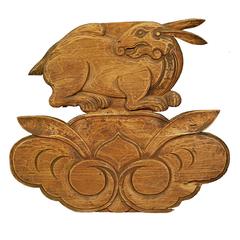 Chinese Carved Rabbit Architectural Ornament