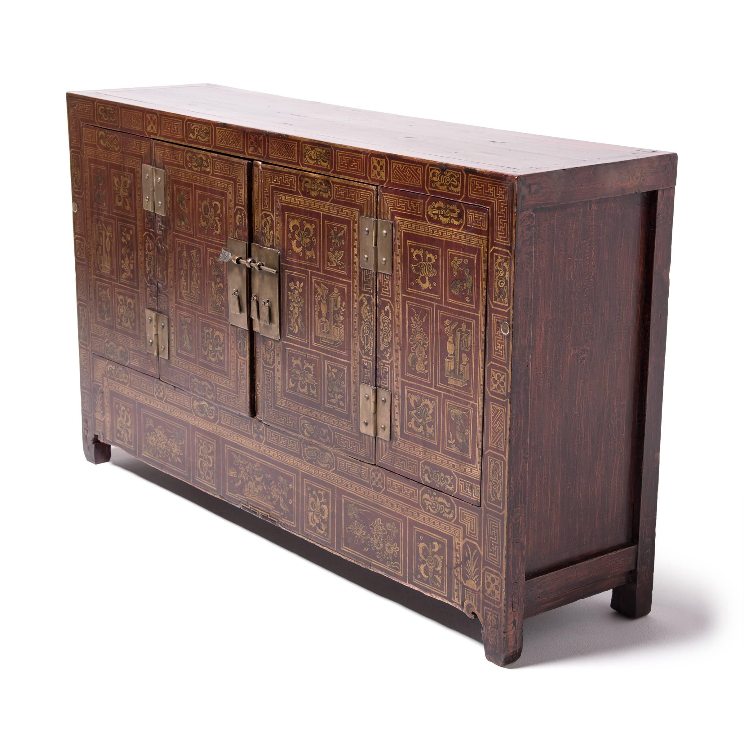 Qing Chinese Square Corner Chest