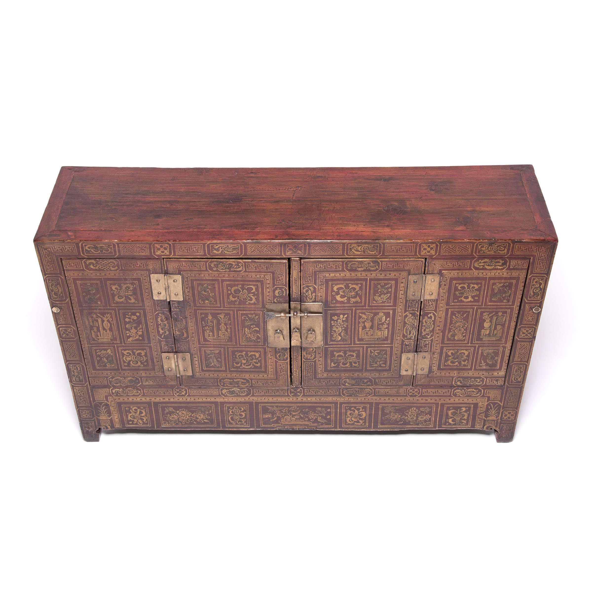 Chinese Square Corner Chest In Good Condition In Chicago, IL