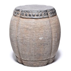 Chinese Clover Form Stone Drum