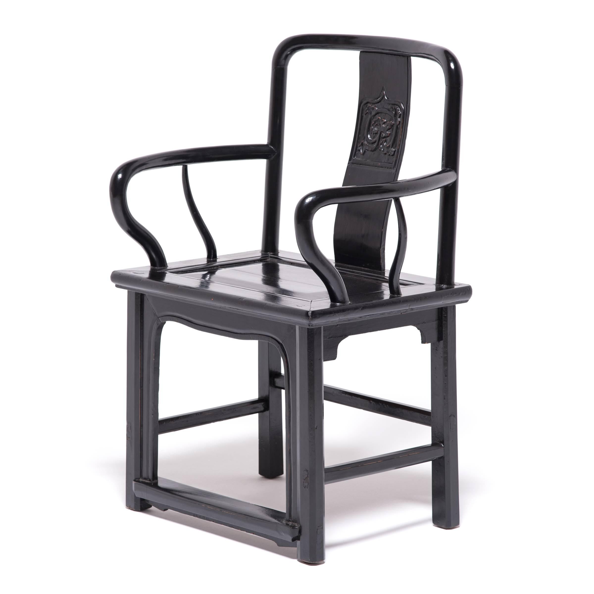 Qing Chinese Black Guanmaoyi Chair