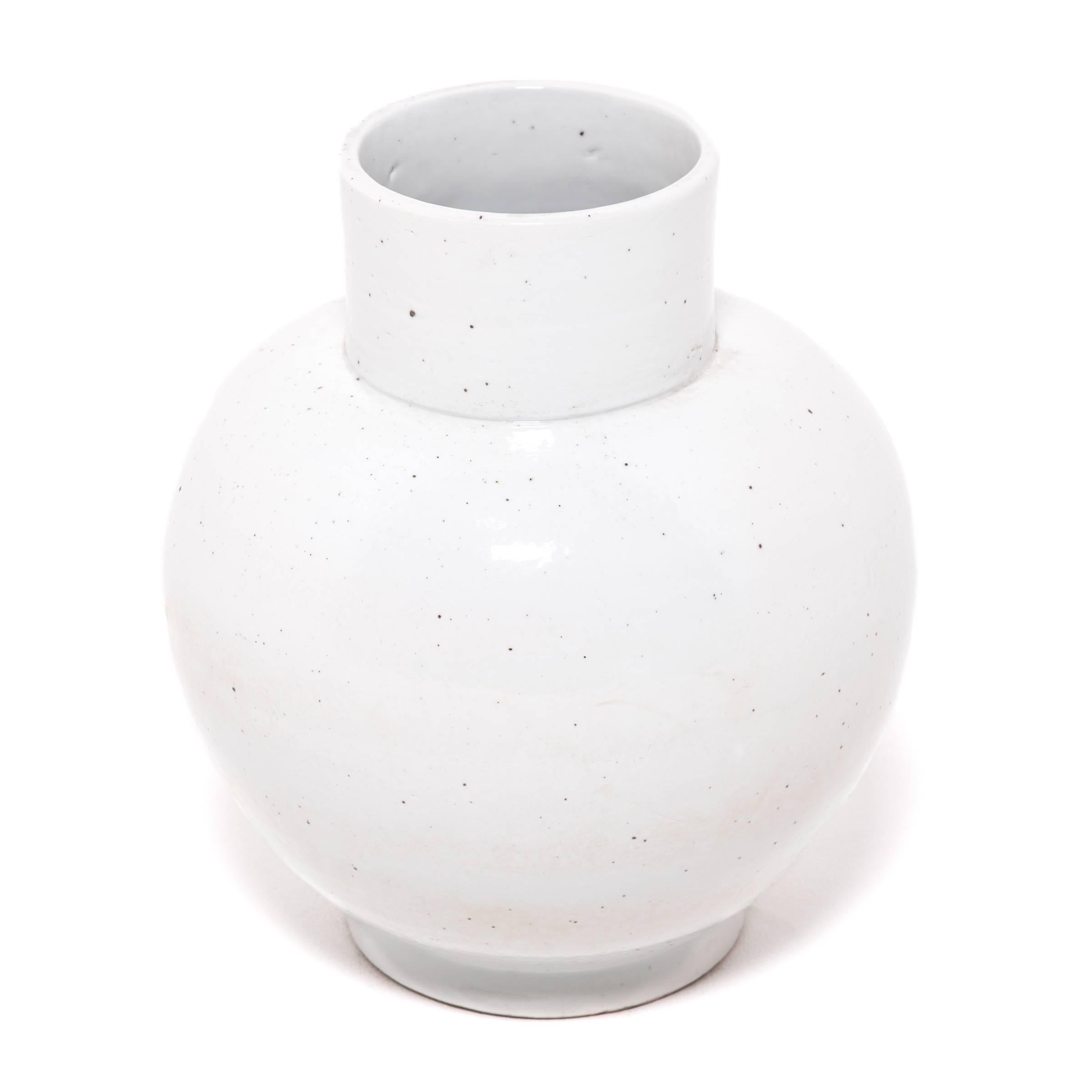 The location of a 2,000-year-old ceramics industry, Jiangxi province is experiencing a creative Renaissance, attracting artisans eager to master and expand upon traditional ceramic techniques and forms. This charming vase, for example, updates the