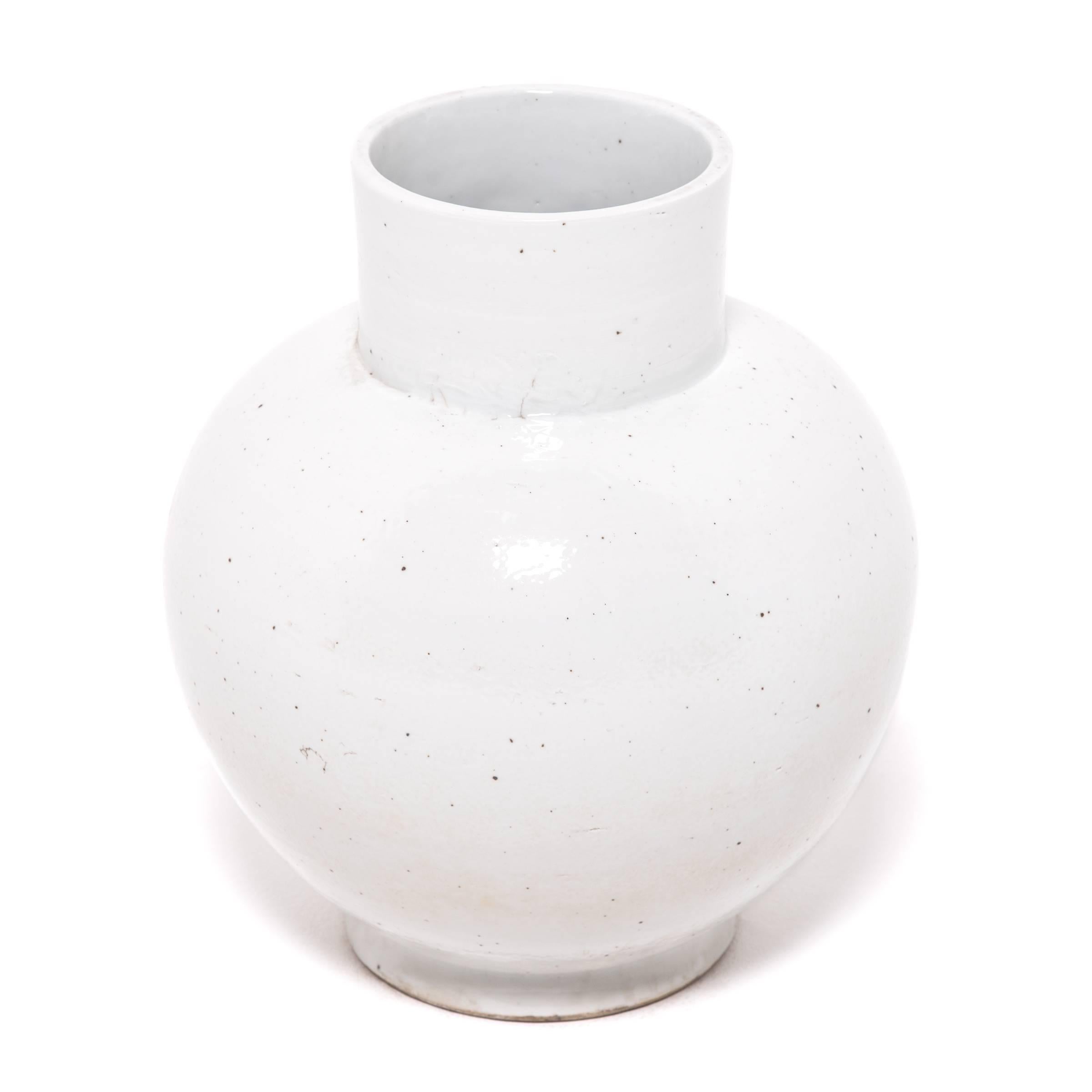 Glazed Chinese Cloud Bottleneck Vase