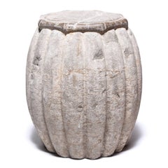 Chinese Melon Form Stone Drum