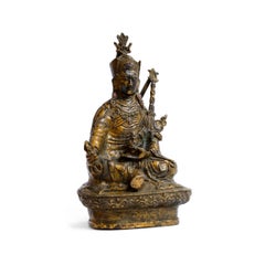 Tibetan Gilt Bronze Figure of Deity