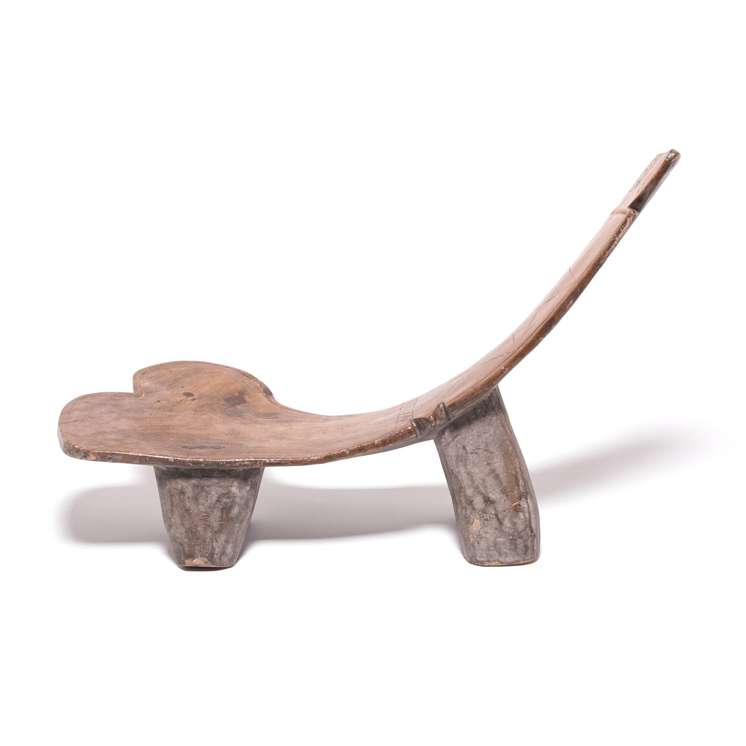 Hand-Carved Lobi Chaise