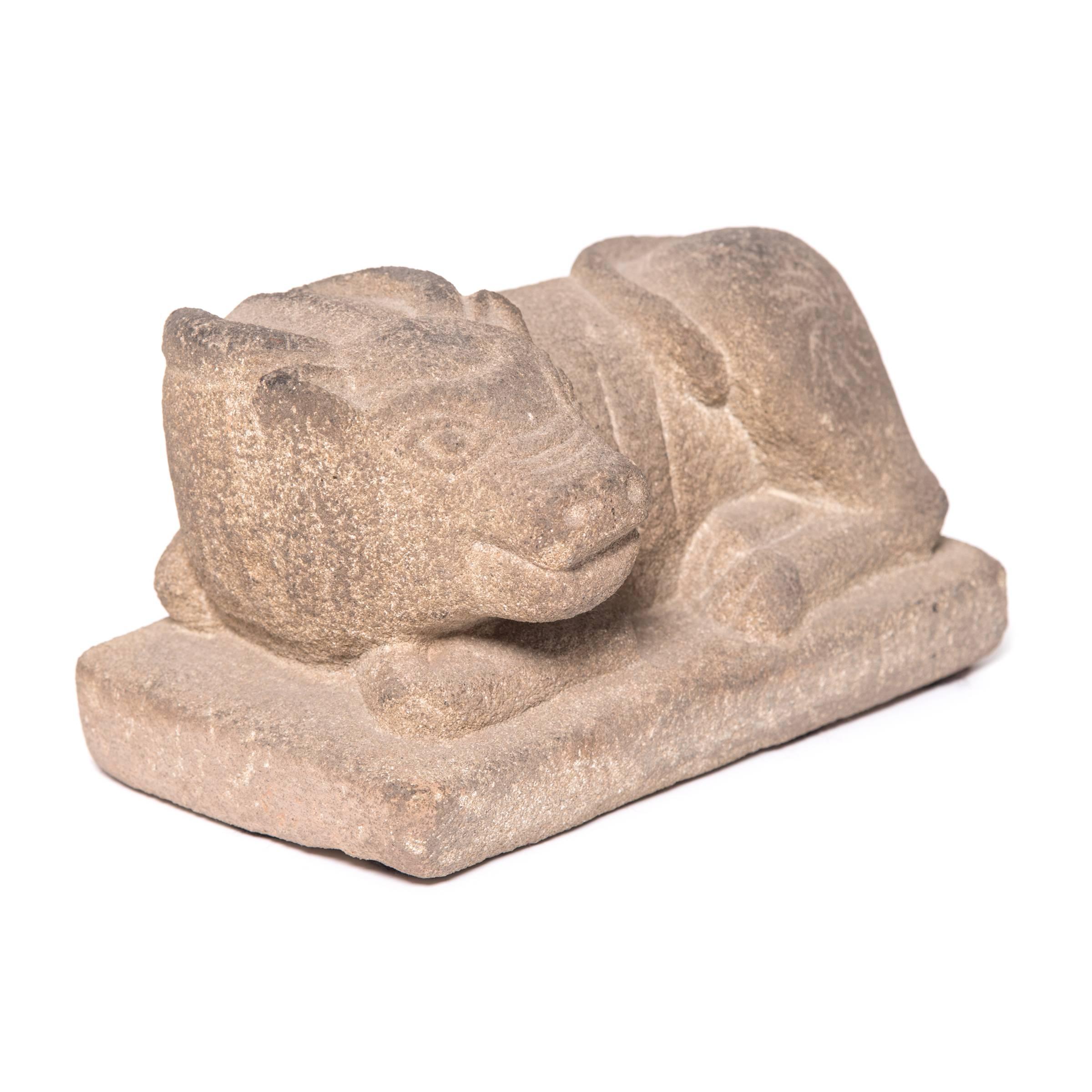Originally thought to part of a shoemaker’s workshop, this stone weight actually used its heft in the nursery. A simple yet ingenious concept, the stone anchored the baby’s swaddling cloth to the bed so the child wouldn’t roll out. At rest just like