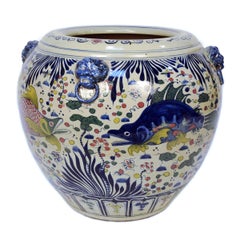 Chinese Wucai Fish Bowl