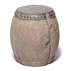 Chinese Clover Form Stone Drum