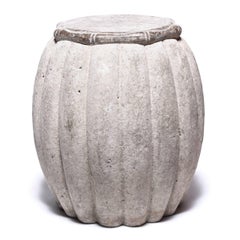 Chinese Melon Form Stone Drum