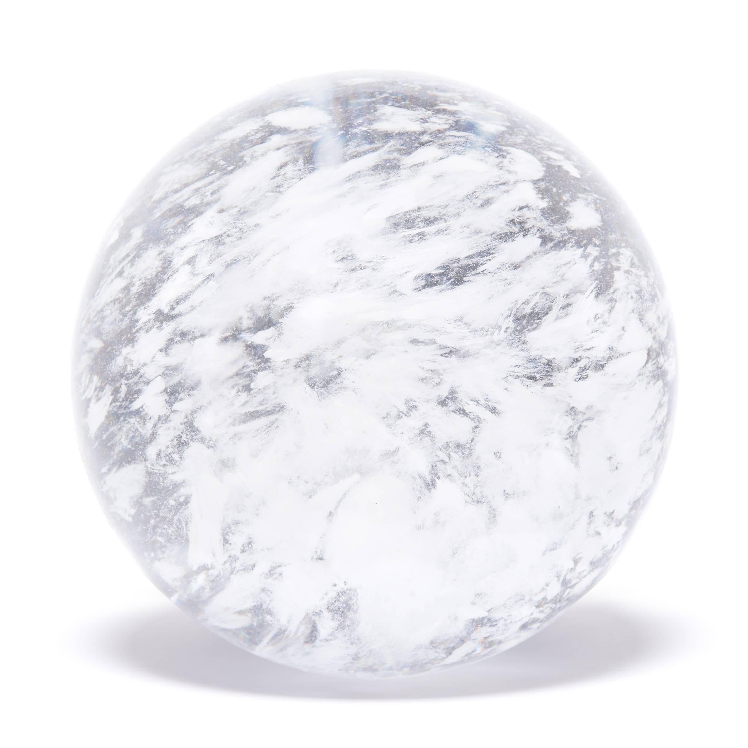 Contemporary Chinese Rock Crystal Sphere