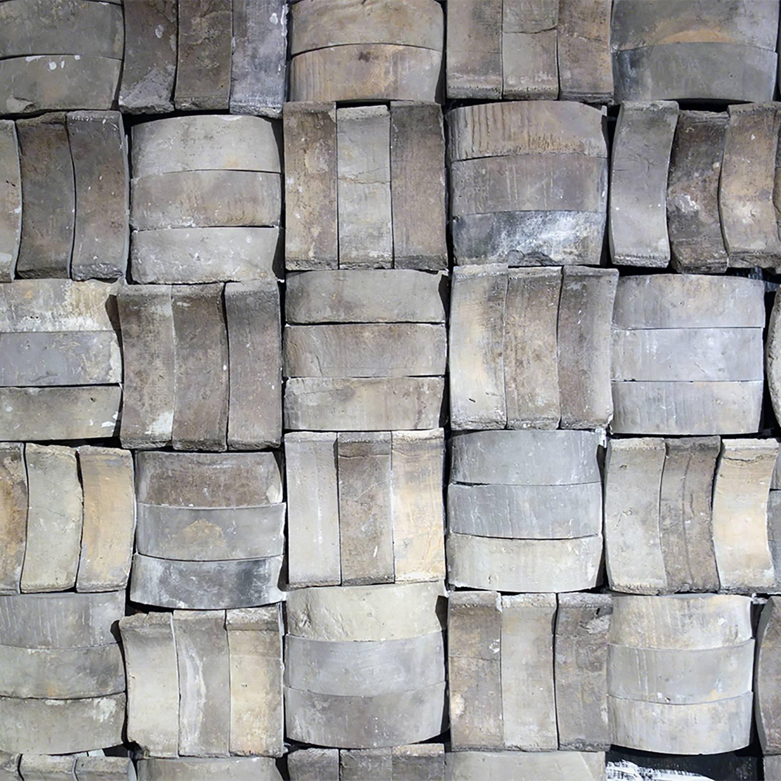 Sets of One-Hundred Vintage Ceramic Roof Tiles In Good Condition In Chicago, IL