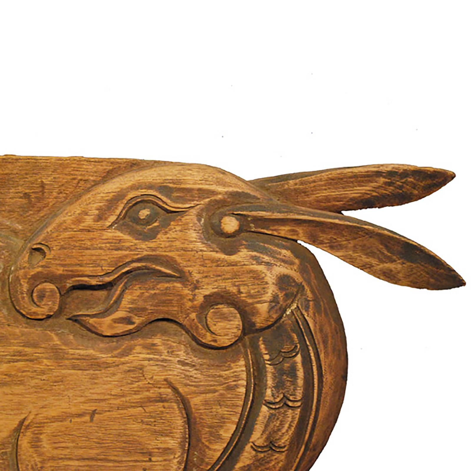 Qing Chinese Carved Rabbit Architectural Ornament