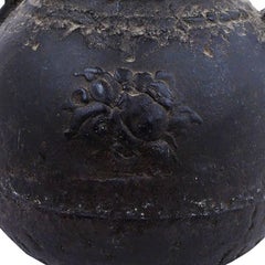 Japanese Tetsubin with Peach Blossom and Fruit