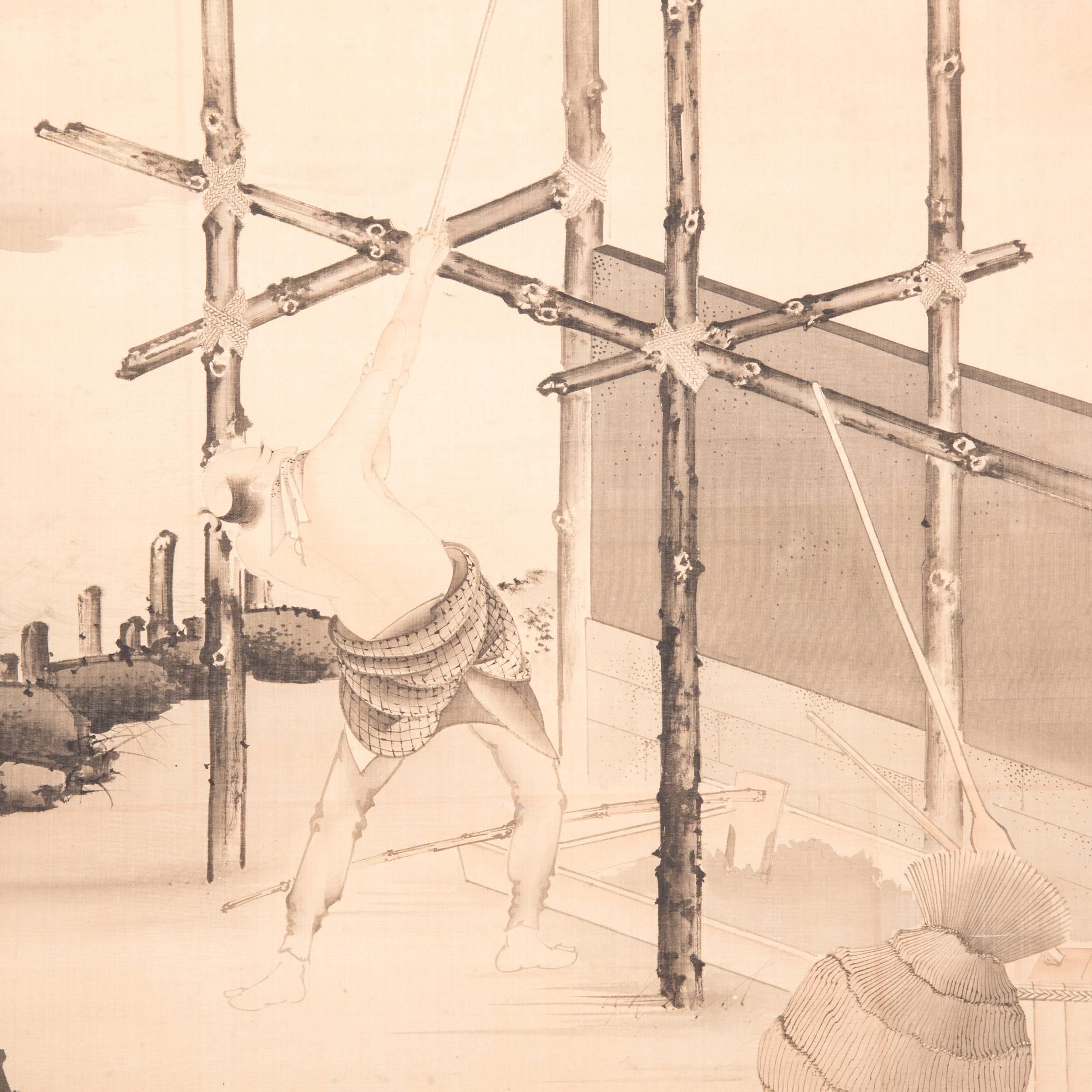 During Japan’s Meiji period (1868–1912), artists were exposed to Western art through more open diplomatic and trading relations. Artists began experimenting with unfamiliar techniques such as also modeling and pictorial perspective, incorporating