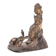 Southeast Asian Gilt Figure with Mount