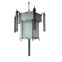 Chinese Steel Lantern with Chain Tassels