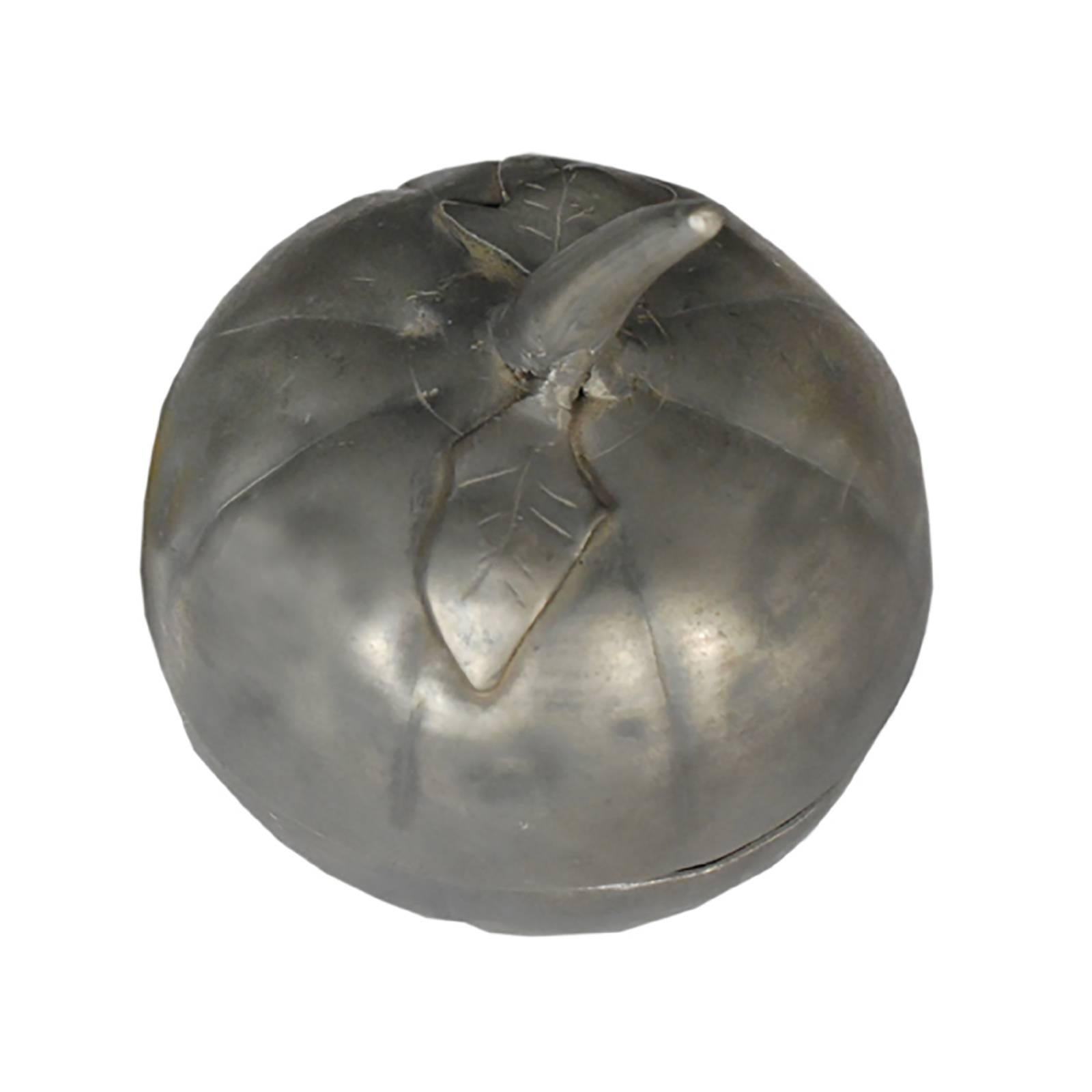 Qing Chinese Pewter Squash Container