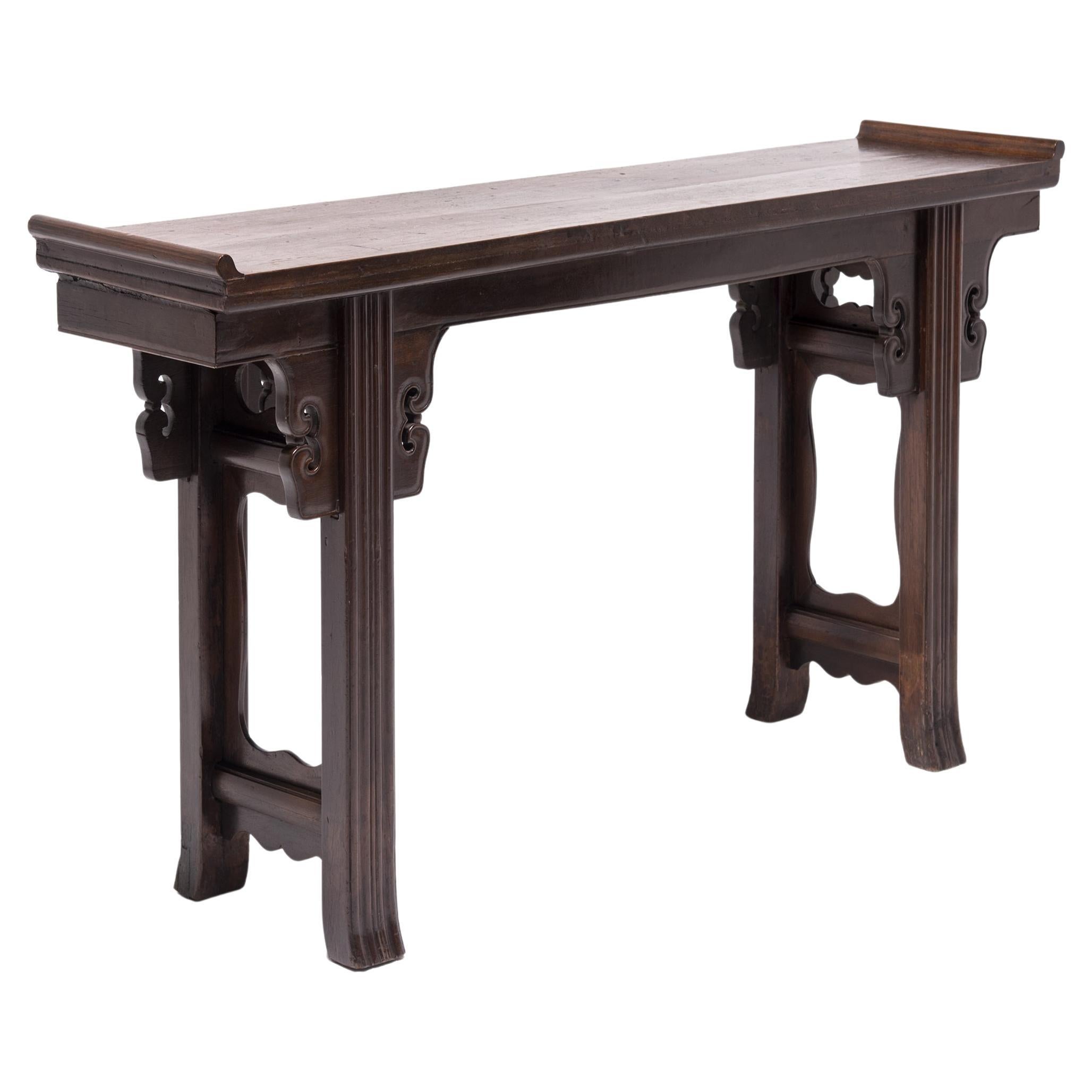 Chinese Altar Table with Everted Ends, c. 1850 For Sale