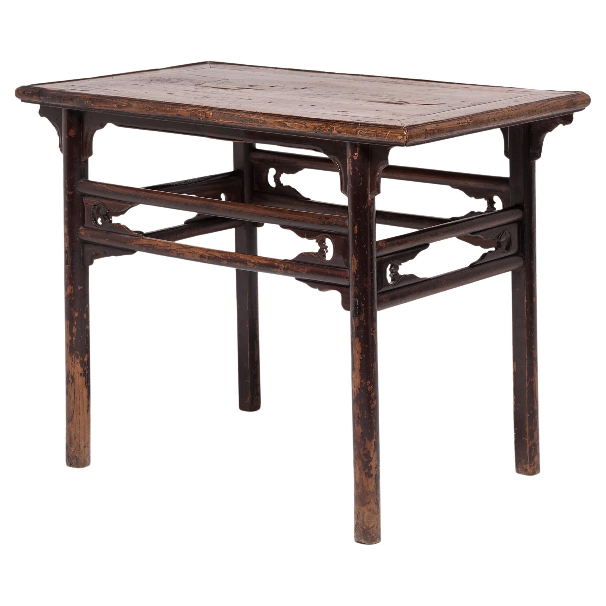 Chinese Double Stretcher Wine Table, c. 1800 For Sale