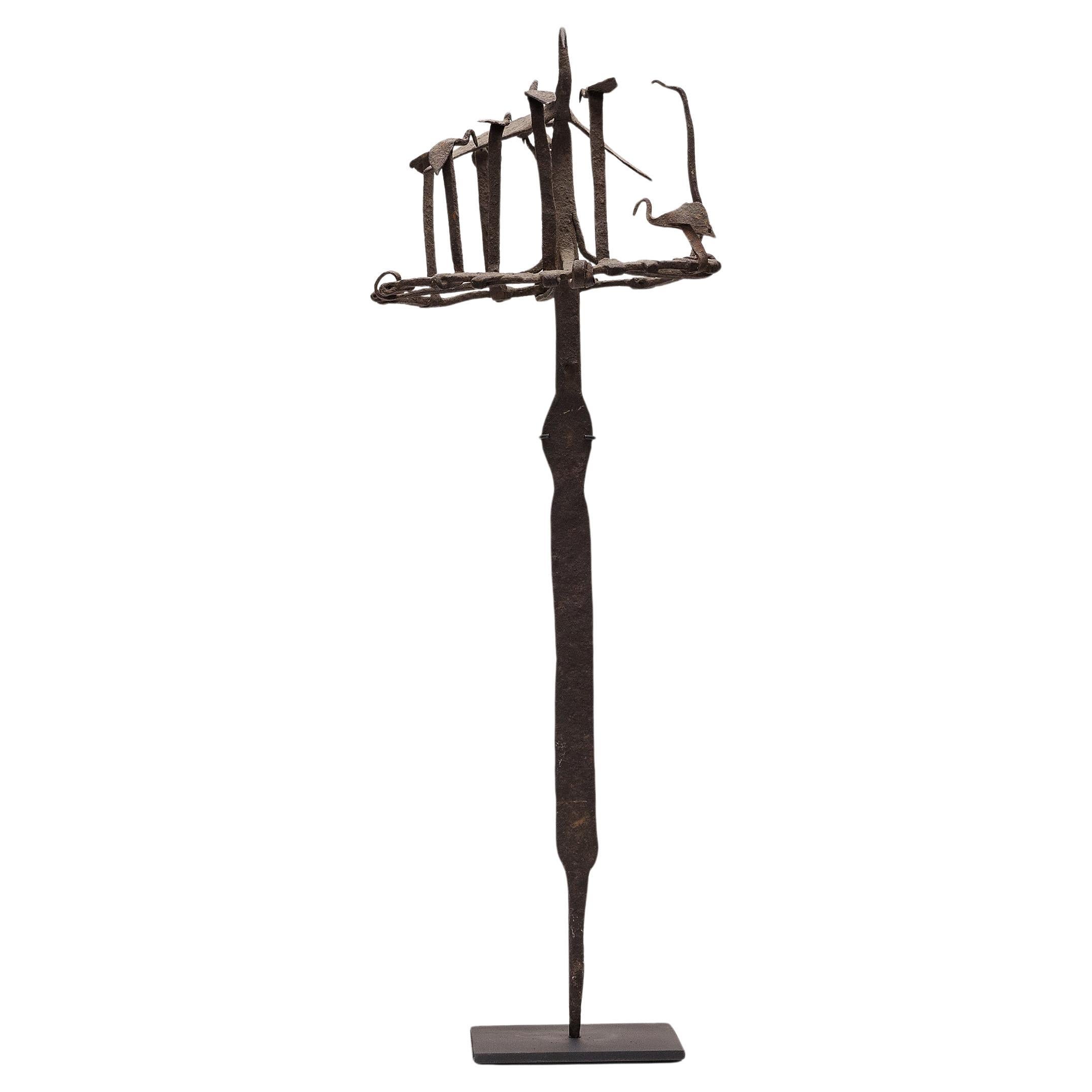 Báculo curativo Osanyin yoruba, c. 1900