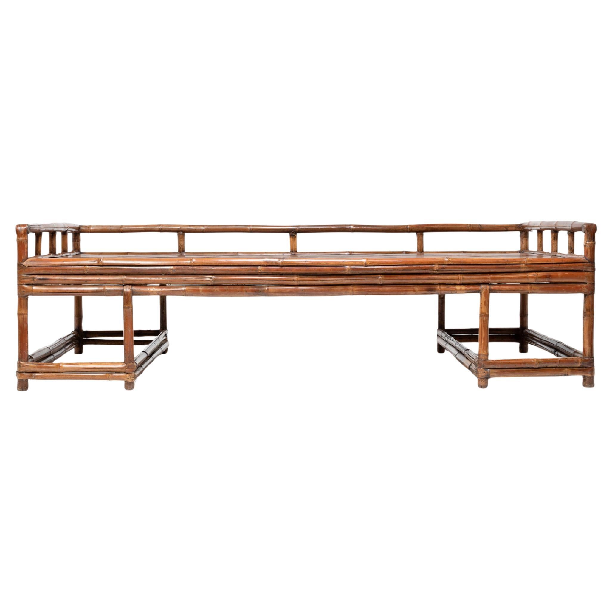 19th Century Chinese Bent Bamboo Daybed