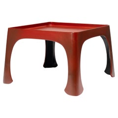 Japanese Red Lacquer Tea Tray, c. 1900