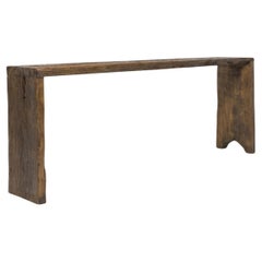 Long Reclaimed Elm Tabak-Wasserfall-Tisch aus Altholz