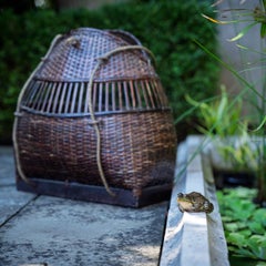 Southeast Asian Woven Bamboo Basket