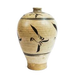 19th Century Chinese Meiping Cizhou Vase with Birds