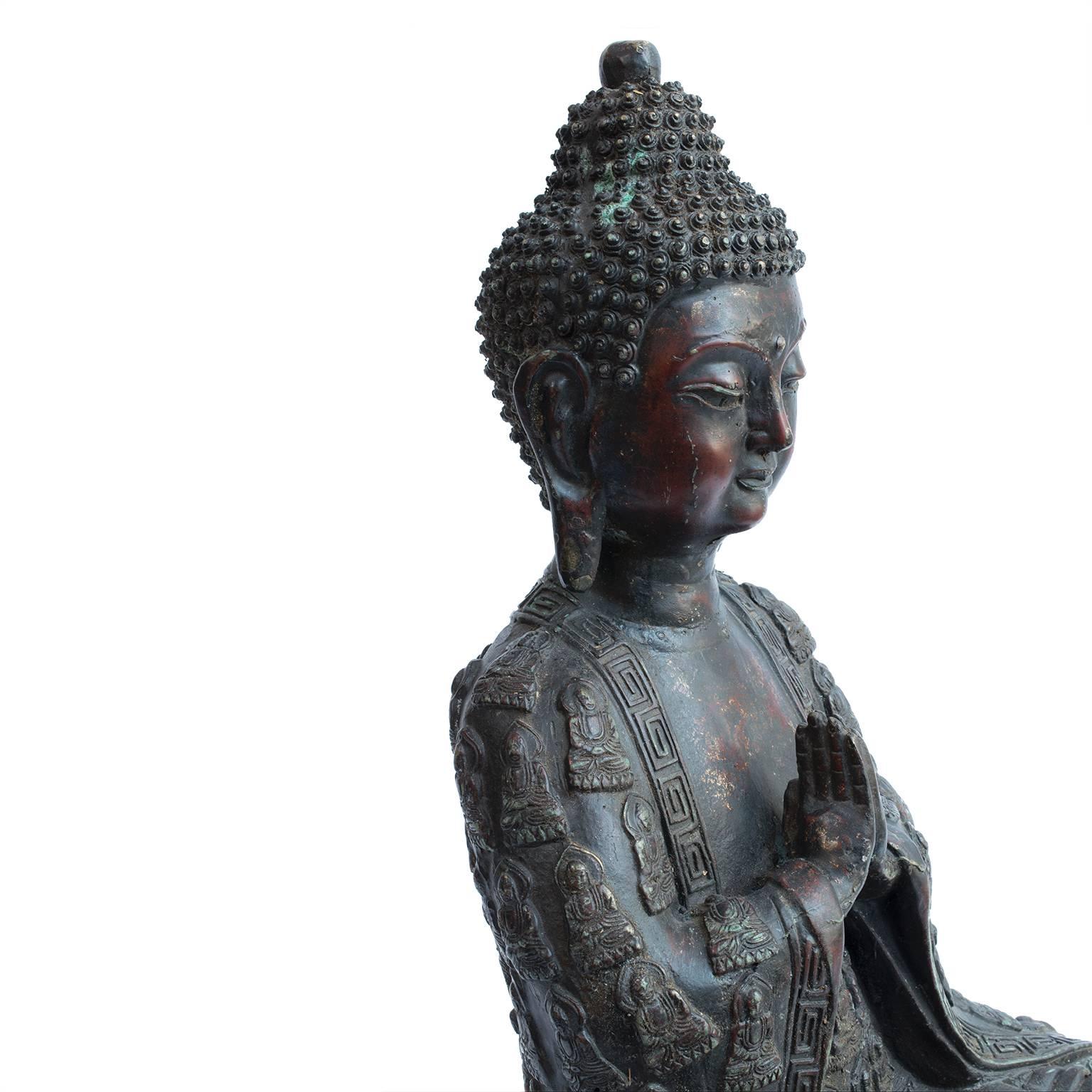 18th Century and Earlier Early 19th Century Bronze Sakyamuni Meditation Buddha
